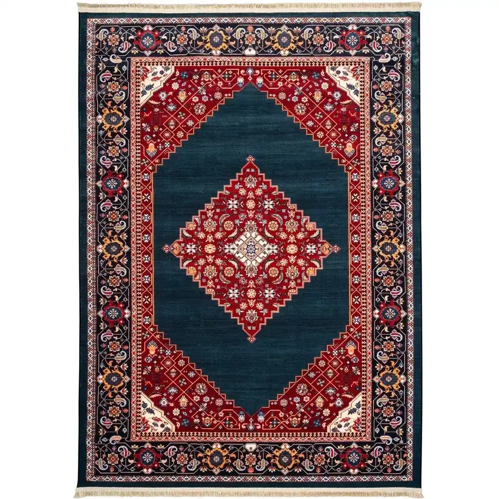 فرش ماشینی سنتی طرح 900404 سبز 1000 شانه